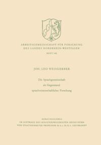 Die Sprachgemeinschaft als Gegenstand sprachwissenschaftlicher Forschung