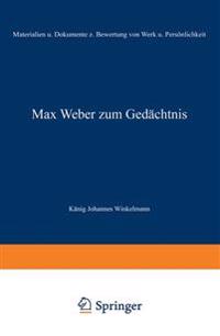 Max Weber zum Gedächtnis