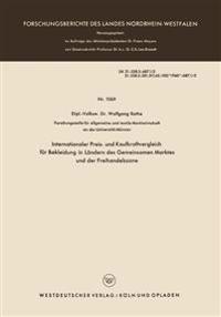 Internationaler Preis- und Kaufkraftvergleich für Bekleidung in Ländern des Gemeinsamen Marktes und der Freihandelszone