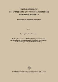 Forschungsberichte des Wirtschafts- und Verkehrsministeriums Nordrhein-Westfalen
