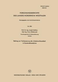 Beitrag zur Verbesserung der Arbeitswirksamkeit in Konstruktionsbüros