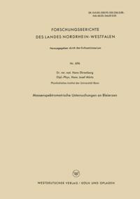 Massenspektrometrische Untersuchungen an Bleierzen