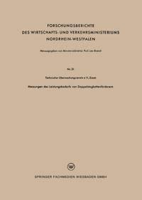 Messungen des Leistungsbedarfs von Doppelstegkettenförderern