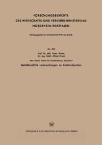 Metallkundliche Untersuchungen an Zeitstandproben