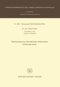 Standardisierung internationaler afrikanischer Verkehrssprachen