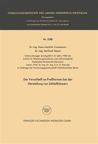 Der Verschleiß an Preßformen bei der Herstellung von Schleifkörpern