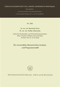 Ein univariables ökonomisches Analyse- und Prognosemodell