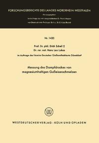 Messung des Dampfdruckes von magnesiumhaltigen Gußeisenschmelzen
