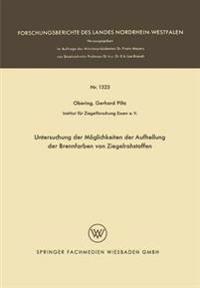 Untersuchung der Möglichkeiten der Aufhellung der Brennfarben von Ziegelrohstoffen