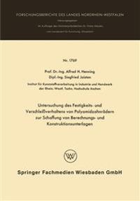 Untersuchung des Festigkeits- und Verschleißverhaltens von Polyamidzabnrädern zur Schaffung von Berechnungs- und Konstruktionsunterlagen