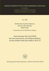 Untersuchungen über den Einfluß der Zusammensetzung und Gefügeausbildung auf das Anlaßverhalten des Stahles X 40 Cr 13