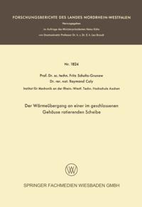 Der Wärmeübergang an einer im geschlossenen Gehäuse rotierenden Scheibe