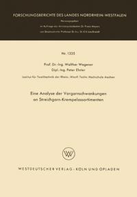 Eine Analyse der Vorgarnschwankungen an Streichgarn-Krempelassortimenten