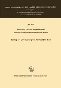 Forschungsberichte des Landes Nordrhein-Westfalen