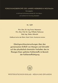 Forschungsberichte des Landes Nordrhein-Westfalen