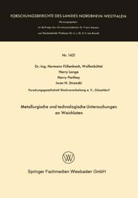 Metallurgische und technologische Untersuchungen an Weichloten