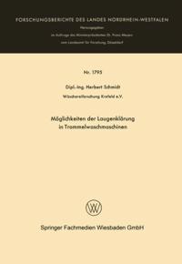 Möglichkeiten der Laugenklärung in Trommelwaschmaschinen