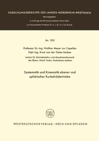 Systematik und Kinematik ebener und sphärischer Kurbelrädertriebe