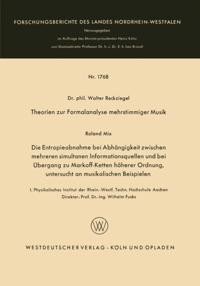 Theorien zur Formalanalyse mehrstimmiger Musik