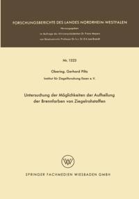 Untersuchung der Möglichkeiten der Aufhellung der Brennfarben von Ziegelrohstoffen