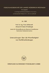 Untersuchungen über die Warmfestigkeit von Hartlötverbindungen