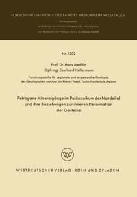 Petrogene Mineralgänge im Paläozoikum der Nordeifel und ihre Beziehungen zur inneren Deformation der Gesteine