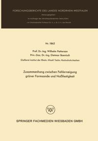 Zusammenhang zwischen Fehlerneigung grüner Formsande und Naßfestigkeit