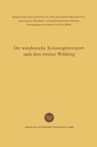 Der westdeutsche Konsumgüterexport nach dem zweiten Weltkrieg