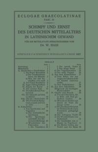 Schimpf und Ernst des Deutschen Mittelalters in Lateinischem Gewand