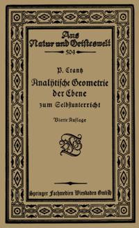 Analytische Geometrie der Ebene zum Selbstunterricht