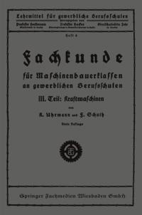 Fachkunde für Maschinenbauerklassen an gewerblichen Berufsschulen