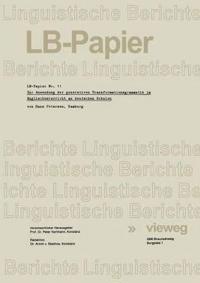 Zur Anwendung der generativen Transformationsgrammatik im Englischunterricht an deutschen Schulen