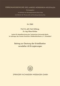 Beitrag zur Deutung der Kristallisation veredelter Al-Si-Legierungen