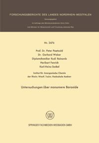 Forschungsberichte des Landes Nordrhein-Westfalen