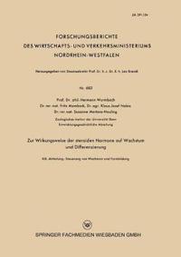 Zur Wirkungsweise der steroiden Hormone auf Wachstum und Differenzierung