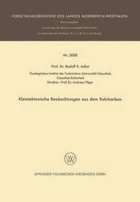 Kleintektonische Beobachtungen aus dem Ruhrkarbon
