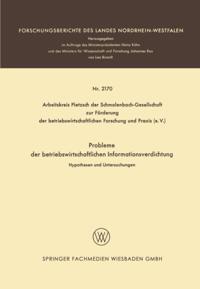 Probleme der betriebswirtschaftlichen Informationsverdichtung