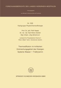 Thermodiffusion im kritischen Entmischungsgebiet des flüssigen Systems Wasser + Triäthylamin