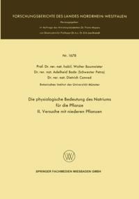 Die physiologische Bedeutung des Natriums für die Pflanze