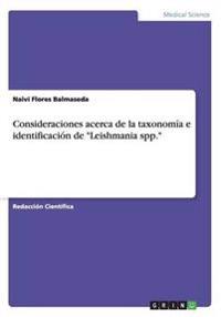 Consideraciones acerca de la taxonomia e identificacion de Leishmania spp.