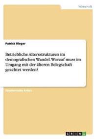 Betriebliche Altersstrukturen im demografischen Wandel. Worauf muss im Umgang mit der älteren Belegschaft geachtet werden?