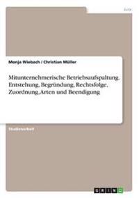 Mitunternehmerische Betriebsaufspaltung. Entstehung, Begründung, Rechtsfolge, Zuordnung, Arten und Beendigung
