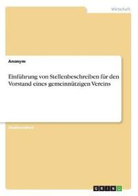 Einführung von Stellenbeschreiben für den Vorstand eines gemeinnützigen Vereins