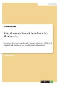 Kalenderanomalien auf dem deutschen Aktienmarkt