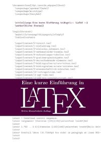 Eine kurze Einführung in LaTeX
