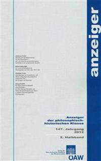 Anzeiger Der Philosophisch-Historischen Klasse 147. Jahrgang 2012 2. Halbband