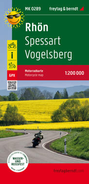 Rhoen - Spessart - Vogelsberg, motorcycle map 1:200,000, freytagberndt