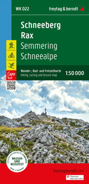 freytag & berndt Wanderkarte WK 022 Schneeberg - Rax, Semmering - Schneealpe 1:50.000