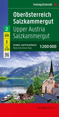 Upper Austria - Salzkammergut, road and leisure map 1:200,000, freytagberndt