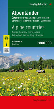 Alpine countries, Road Map 1:800.000